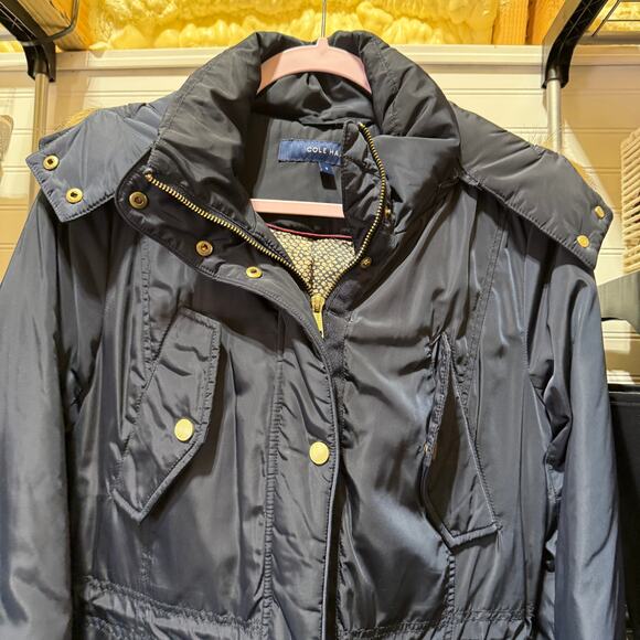 Cole Haan Removable Faux Fur Hooded Long Length Down Coat/Jacket Size S - Picture 3 of 15